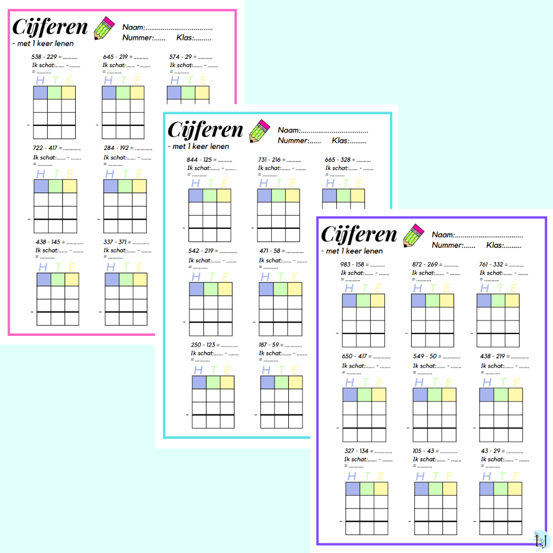 Cijferen - aftrekken met lenen